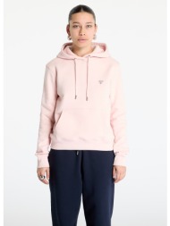 φούτερ guess jeans hood reg mini triang sweat blush cotton l