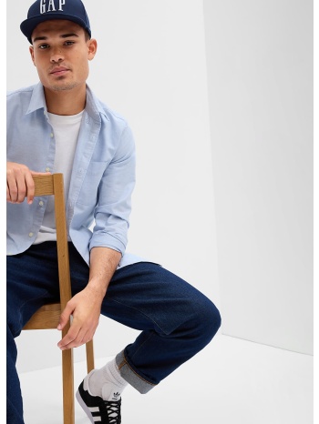 πουκάμισο gap stardard oxford shirt blue opal s