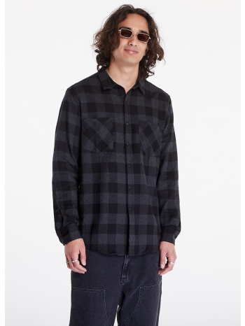 πουκάμισα urban classics checked flanell shirt grey / black