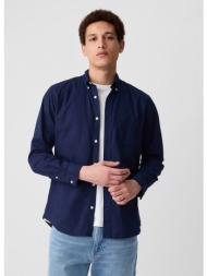 πουκάμισο gap slim-fit poplin shirt tapestry navy xs