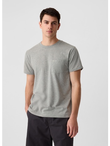 φανελάκι gap logo pocket tee grey heather xs