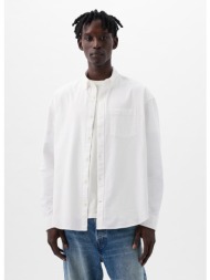 πουκάμισο gap standard logo oxford shirt optic white s