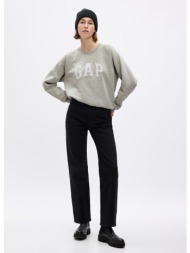 φούτερ gap logo sweatshirt light heather grey xxs