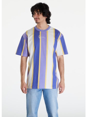 μπλουζάκι karl kani small signature stripe tee lilac/ navy/ σε προσφορά
