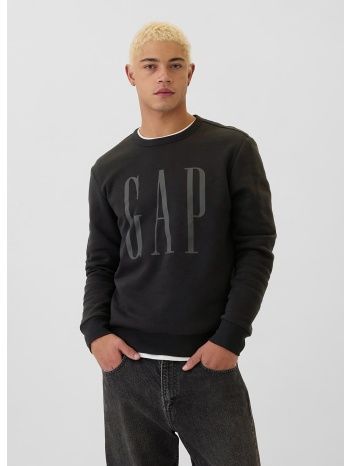 φούτερ gap fleece sweatshirt black xs
