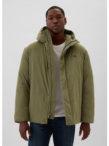 μπουφάν gap hooded logo parka olive night s