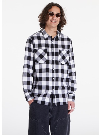 πουκάμισα urban classics checked flanell shirt black/ white σε προσφορά