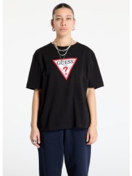μπλουζάκι guess jeans oversized iconic tee jet black a996 s