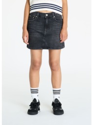 φούστα tommy jeans izzie mini skirt denim black 25