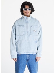 μπουφάν calvin klein jeans denim pop over jacket denim light m