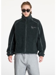 μπουφάν karl kani metal signature teddy jacket black/ light blue m