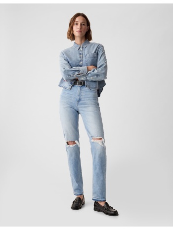 παντελόνια gap denim pants straight - high rise medium