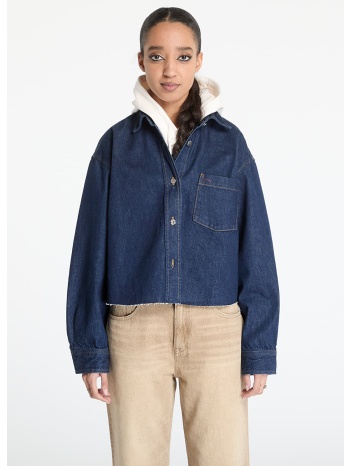μπουφάν tommy jeans cropped denim shirt jacket denim xs σε προσφορά