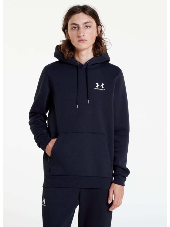 φούτερ under armour essential fleece hoodie black/ white m σε προσφορά
