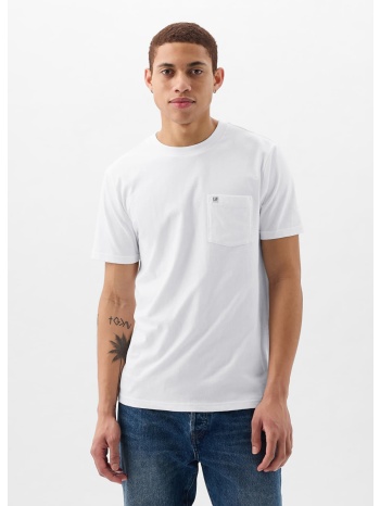 μπλουζάκι gap pocket micro logo tee optic white v6 m