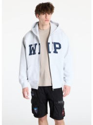 φούτερ carhartt wip hooded wip sweat jacket unisex ash heather stone washed s