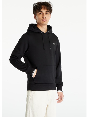 φούτερ fred perry tipped hooded sweatshirt black m σε προσφορά