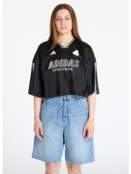 τζέρσεϊ adidas tiro cut 3 stripes oversized mesh jersey black/ white m