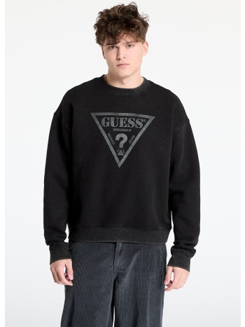 φούτερ guess go vintage triangle crewneck jet black multi m σε προσφορά