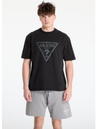μπλουζάκι guess originals front logo t-shirt jet black multi s