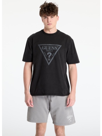 μπλουζάκι guess originals front logo t-shirt jet black σε προσφορά