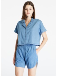 πουκάμισα urban classics ladies light denim resort shirt sky blue washed xs