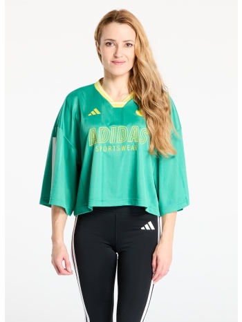 τζέρσεϊ adidas tiro cut 3 stripes oversized mesh jersey σε προσφορά