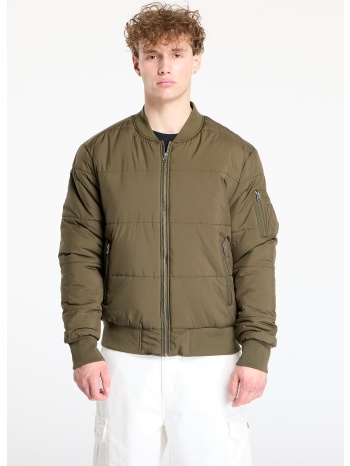μπουφάν urban classics basic quilt bomber jacket olive l σε προσφορά