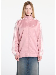 μπουφάν adidas originals satin firebird track top ruffle 3-stripes wonder mauve xs