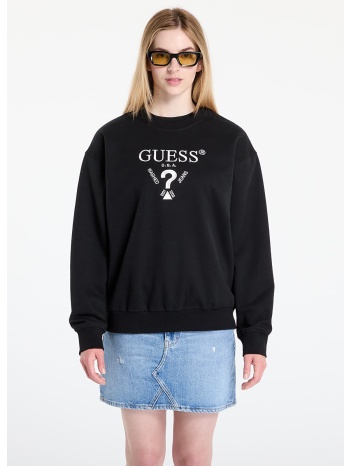 φούτερ guess roberta cn sweatshirt black xs σε προσφορά