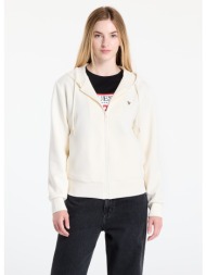 φούτερ guess olympe full zip hoodie sweatshirt cream xs