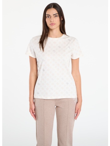 μπλουζάκι guess gloria peony ss t-shirt beige s σε προσφορά
