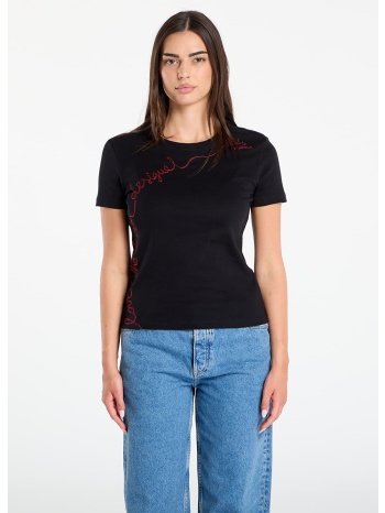 μπλουζάκι desigual t-shirt with embroidered lettering black σε προσφορά