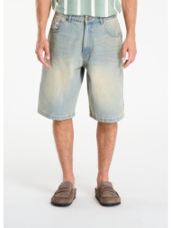 βερμούδες karl kani og denim baggy jorts bleached blue 30