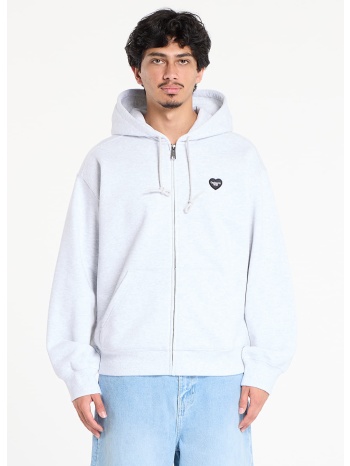 φούτερ carhartt wip hooded heart ii hartt sweat jacket ash σε προσφορά