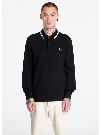 μπλουζάκι fred perry long sleeve twin tipped shirt black m