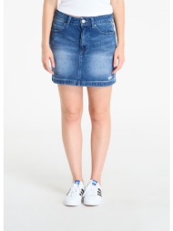 adidas 3-stripes denim mini skirt indigo denim 34