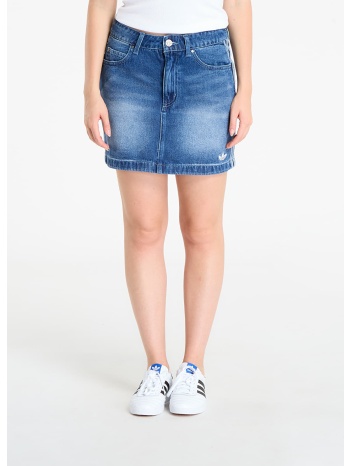 adidas 3-stripes denim mini skirt indigo denim 34