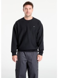 φούτερ nike solo swoosh men`s fleece crew black/ white l