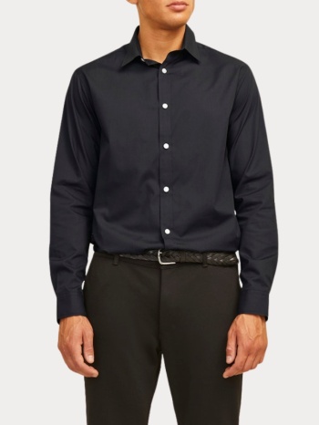 πουκαμισο jack & jones jrebgavin solid shirt ls black σε προσφορά