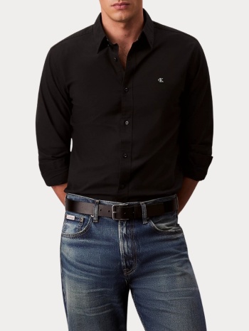 πουκαμισο calvin klein solid oxford classic black calvin σε προσφορά