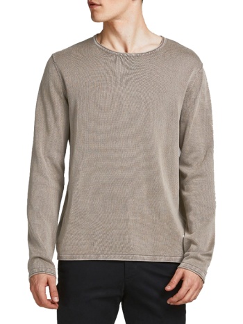 πλεκτο jack & jones jjeleo knit crew neck crockery σε προσφορά