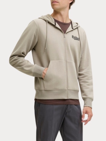 ζακετα jack & jones jrebrakim sweat zip hood roasted cashew σε προσφορά