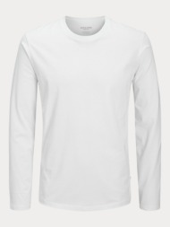 long sleeve jack & jones jjeorganic basic tee ls o-neck white jack&jones