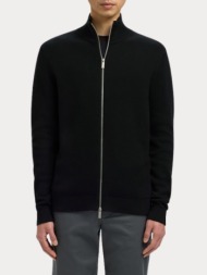 ζακετα selected slhdane ls knit structure full zip black selected