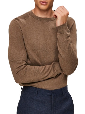 πλεκτο selcted slhberg crew neck teak selected σε προσφορά