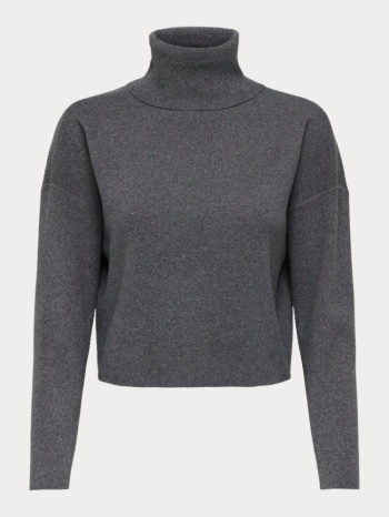 μπλουζα only lama life ls rib rollneck cc knt medium grey σε προσφορά