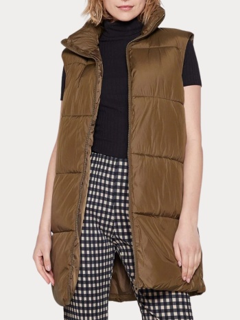 αμανικο only sybil puffer waistcoat otw brown only σε προσφορά