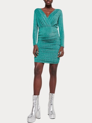 φορεμα only dance l/s wrap glitter dress cs jrs green only σε προσφορά
