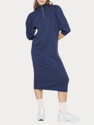φορεμα only rikka 3/4 zip dress cs swt blue only